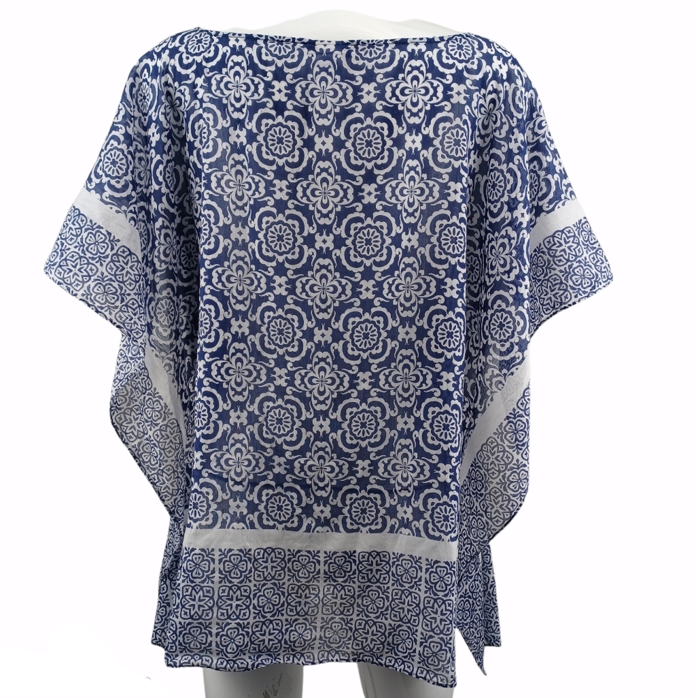 Talbots Printed Cover-up Top - Picture 4 of 6